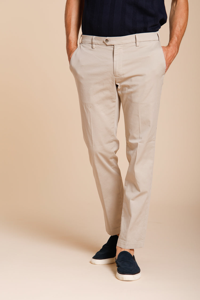 New York pantalon chino homme en gabardine stretch regular fit ①