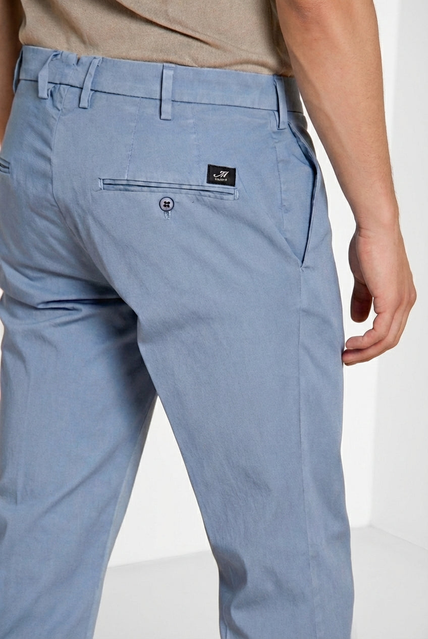 New York pantalone chino uomo in gabardina stretch regular fit ①