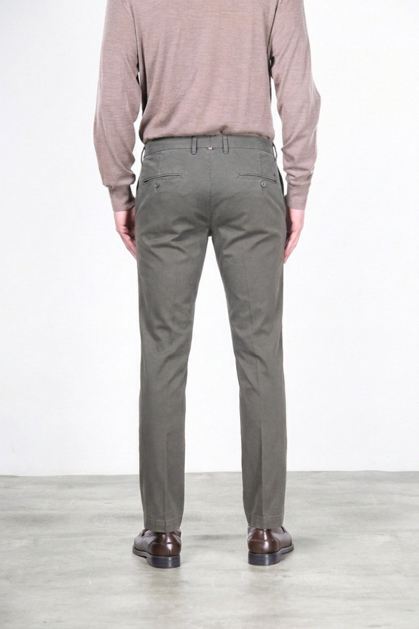 New York pantalone chino uomo in gabardina stretch regular fit ①