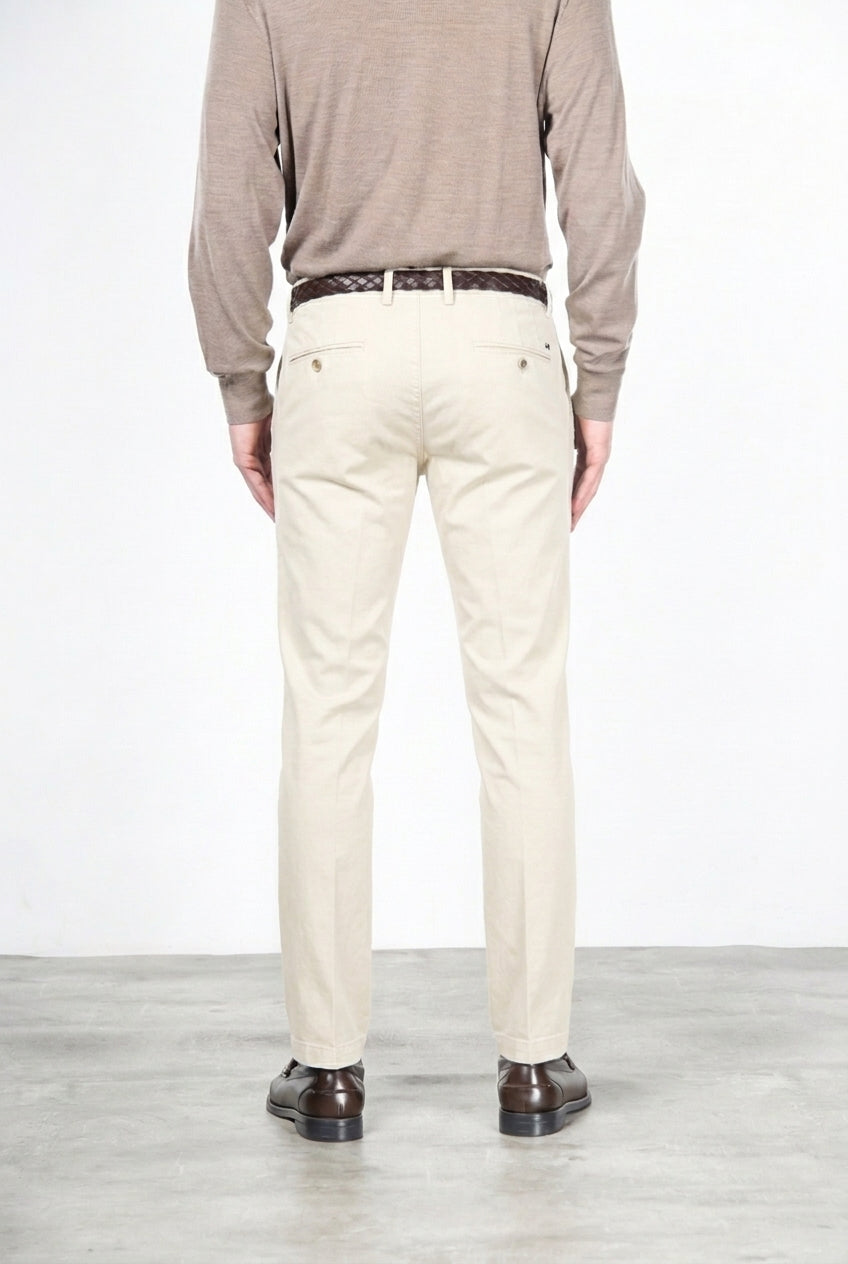 New York pantalón chino de hombre en gabardina stretch regular fit ①