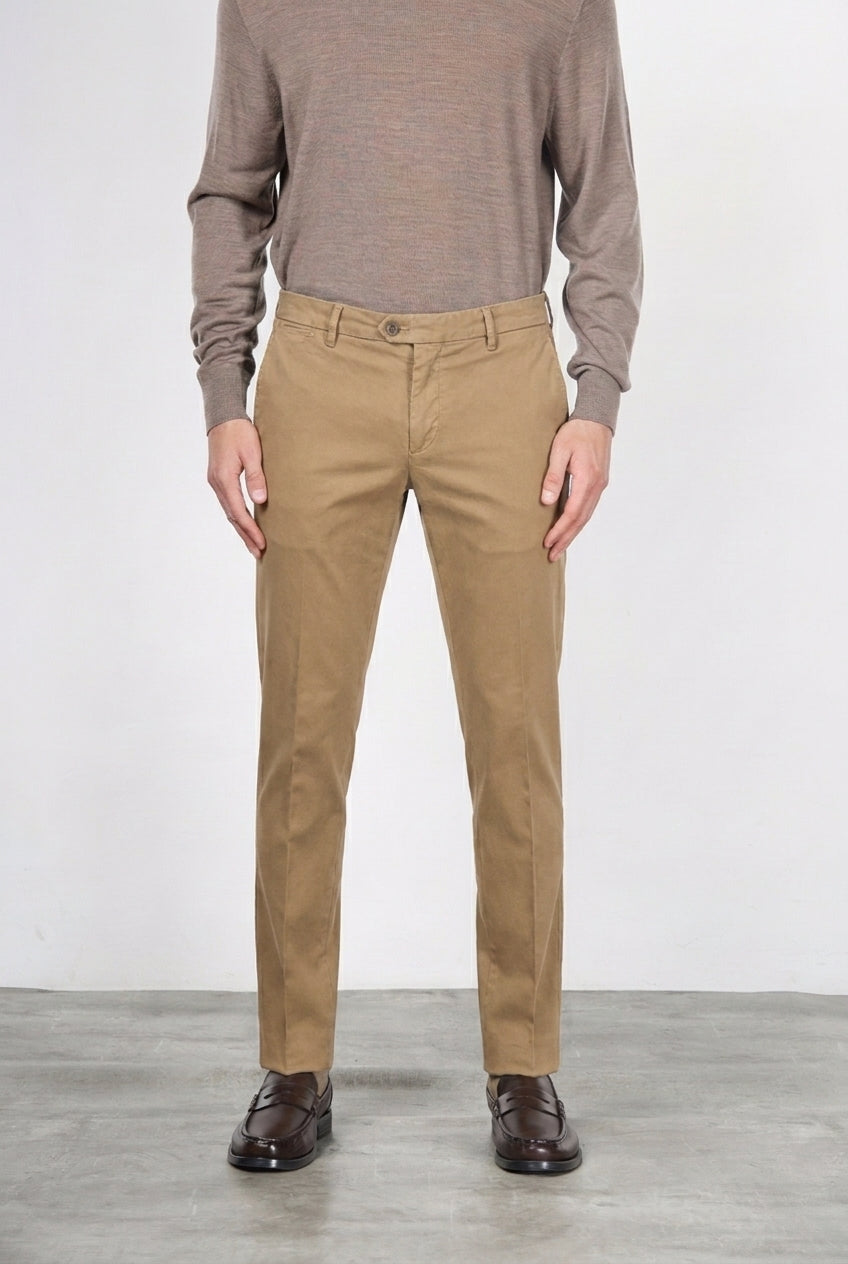 New York pantalone chino uomo in gabardina stretch regular fit ①