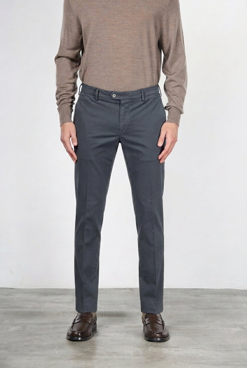 New York pantalone chino uomo in gabardina stretch regular fit ①
