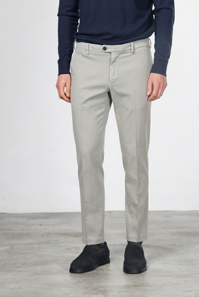 New York pantalon chino homme en twill de coton et cachemire regular fit
