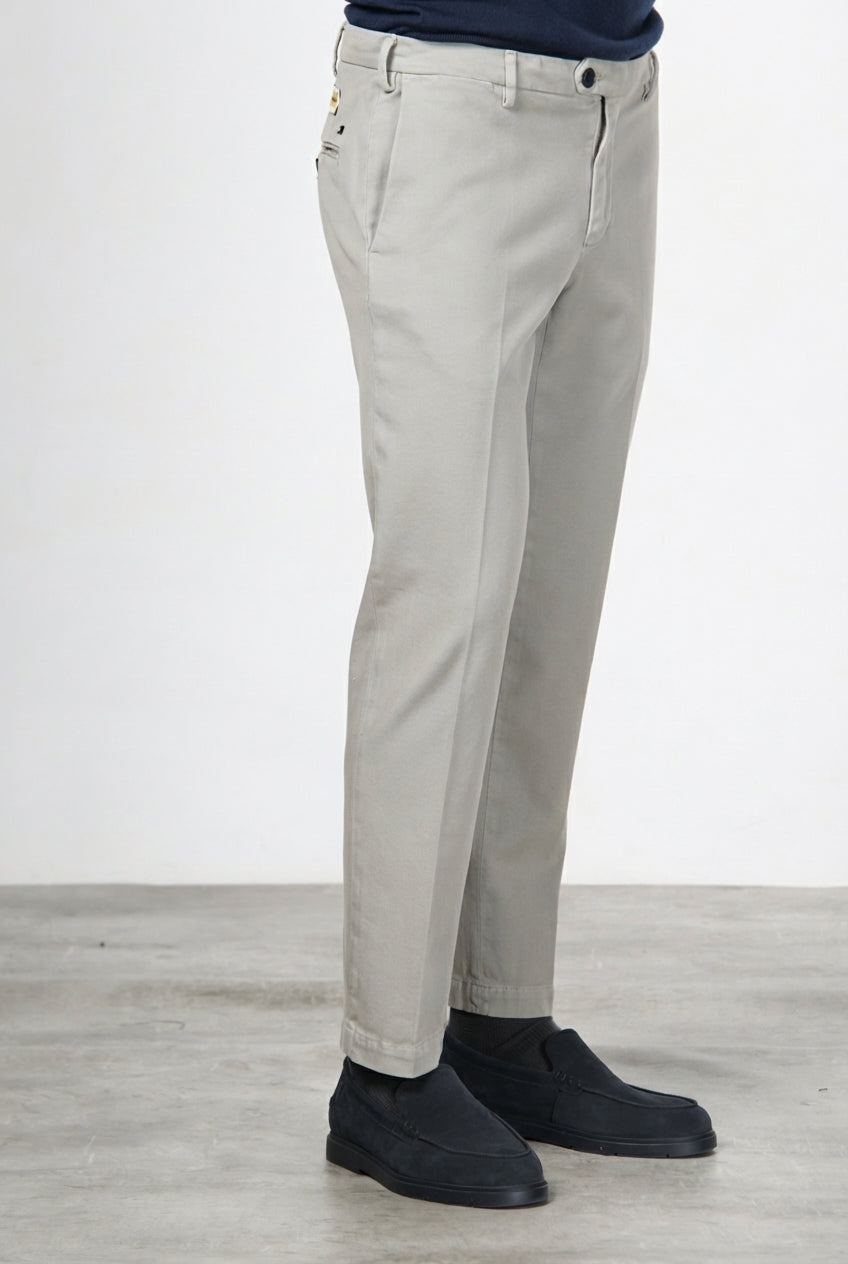 New York pantalon chino homme en twill de coton et cachemire regular fit
