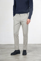 New York pantalon chino homme en twill de coton et cachemire regular fit
