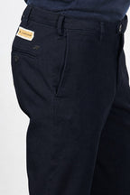 New York pantalone chino uomo in twill di cotone e cashmere regular fit