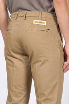 New York pantalone chino uomo in gabardina cotone e lana regular fit