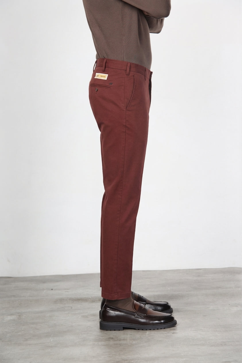 New York Chinohose für Herren aus Baumwoll- und Wollgabardine mit regular fit
