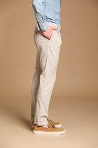 New York Time 1 Pinces men's chino pants in stretch supima cotton canvas regular fit