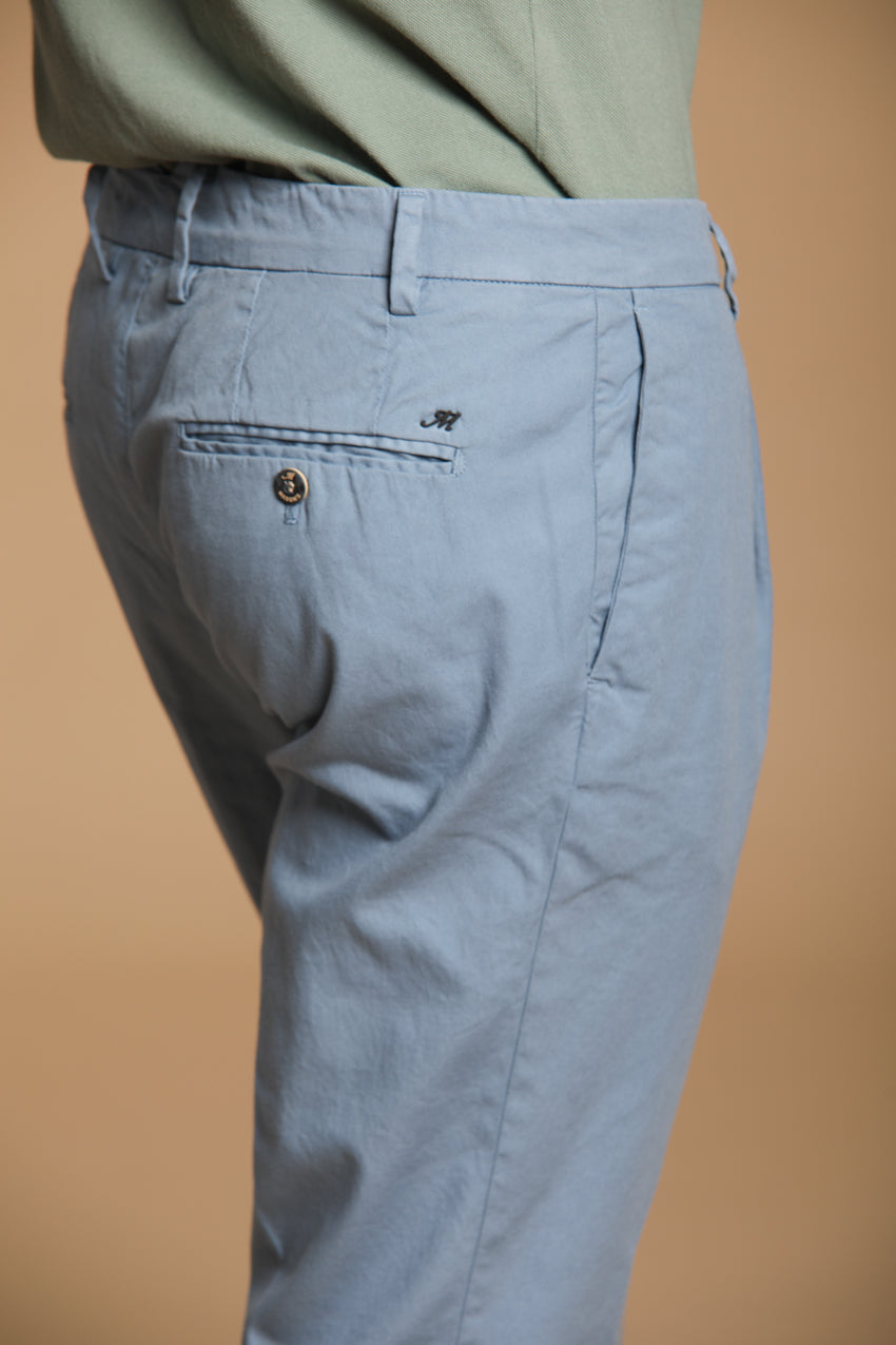 New York Time 1 Pinces men's chino pants in stretch Supima cotton canvas regular fit