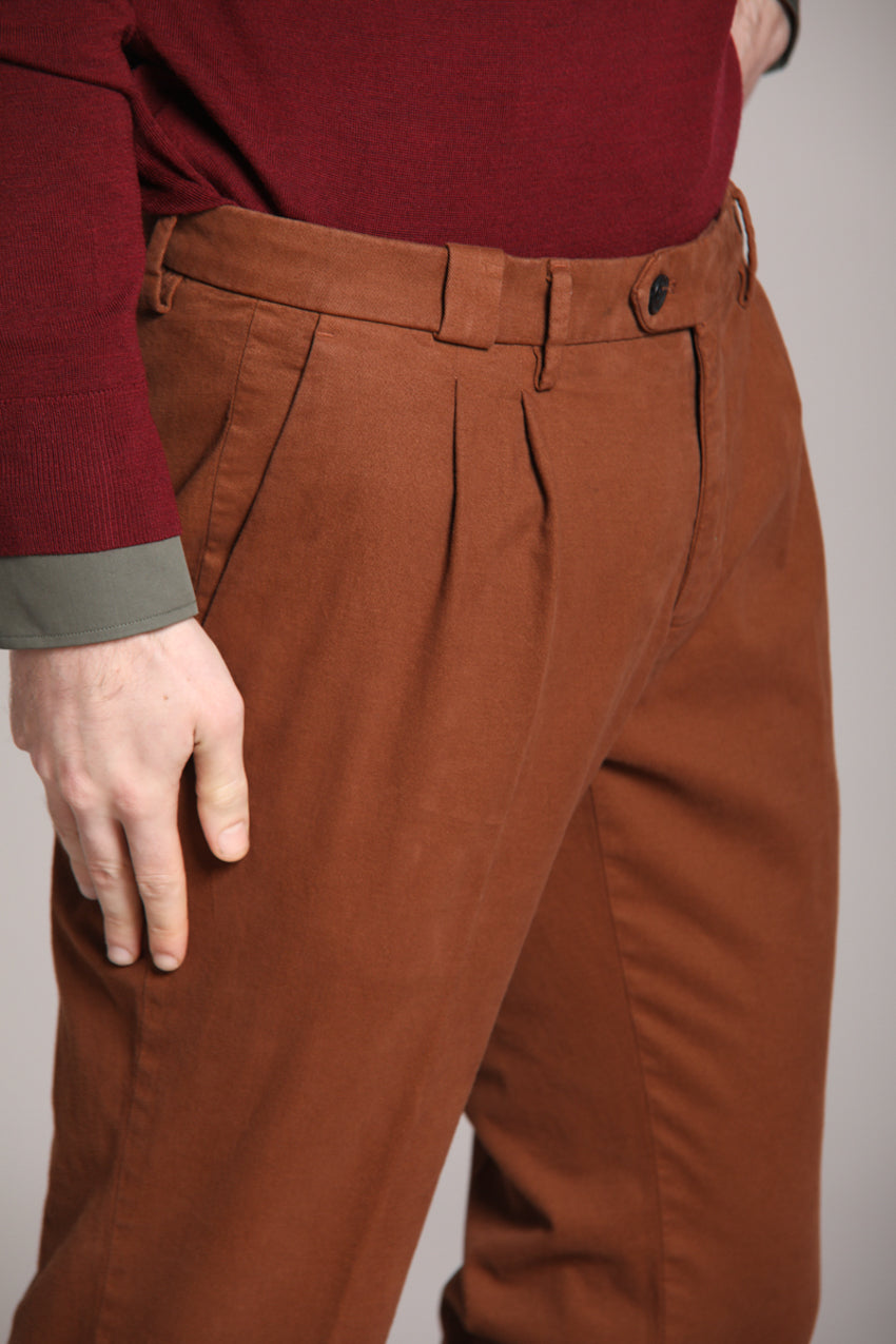 Foto 2 New York Time 2 Pinces pantalone chino uomo in cotone lana regular fit