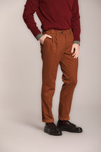 Foto 1 New York Time 2 Pinces pantalone chino uomo in cotone lana regular fit