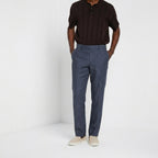 New York Icon Flex pantalone chino uomo in twill lino e cotone regular fit