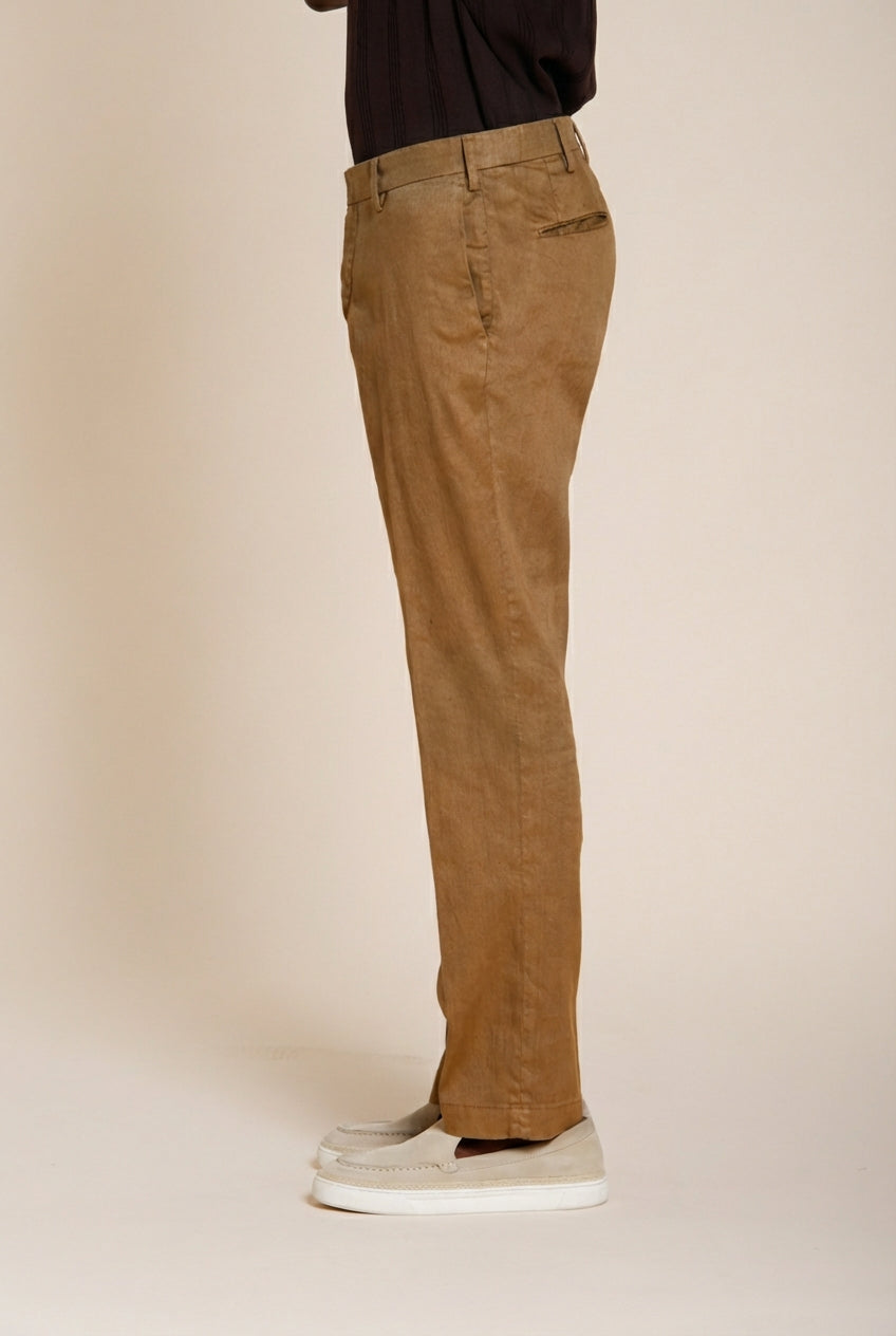 New York Icon Flex pantalon chino homme en twill de lin et coton regular fit
