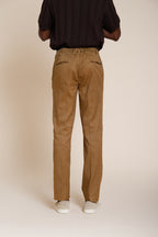New York Icon Flex pantalón chino hombre en sarga de lino y algodón regular fit