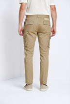 Chile Royal pantalón cargo hombre gabardina teñido en prenda regular fit