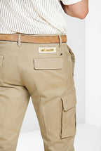Chile Royal pantalón cargo hombre gabardina teñido en prenda regular fit