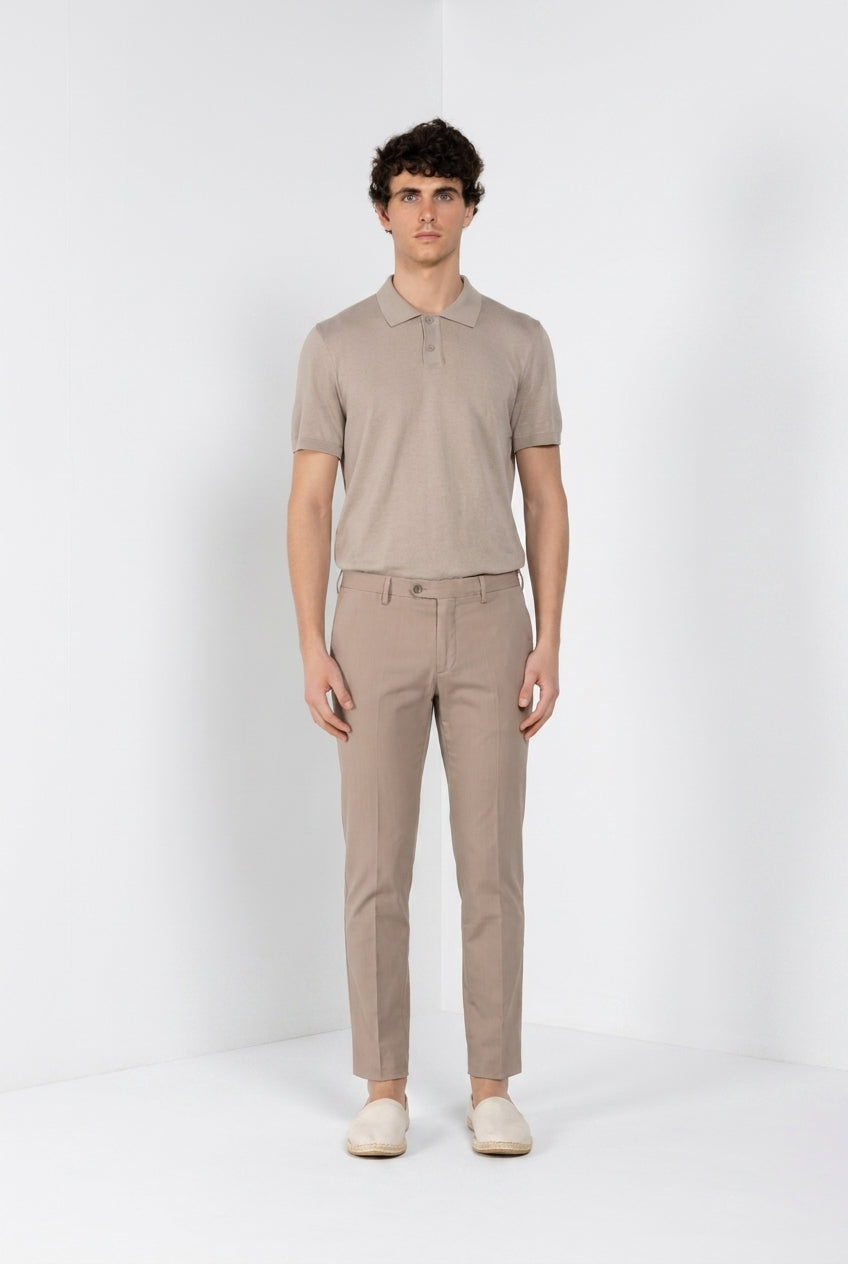 New York pantalone chino uomo in twill lana regular fit