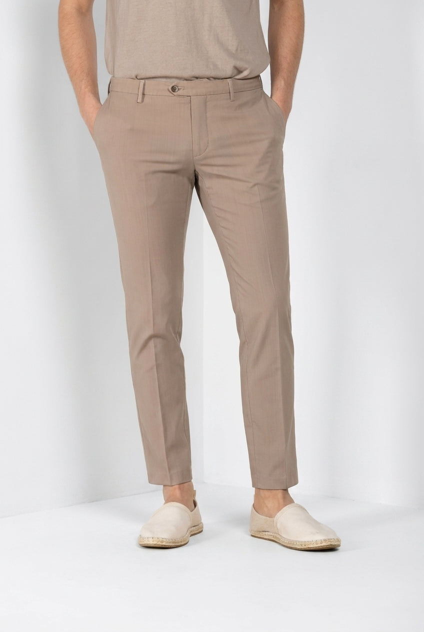 New York pantalone chino uomo in twill lana regular fit
