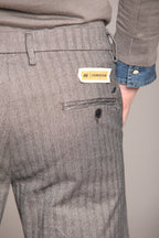 Foto 2 Milano pantalone chino uomo in resca tinto filo cashmere extra slim fit