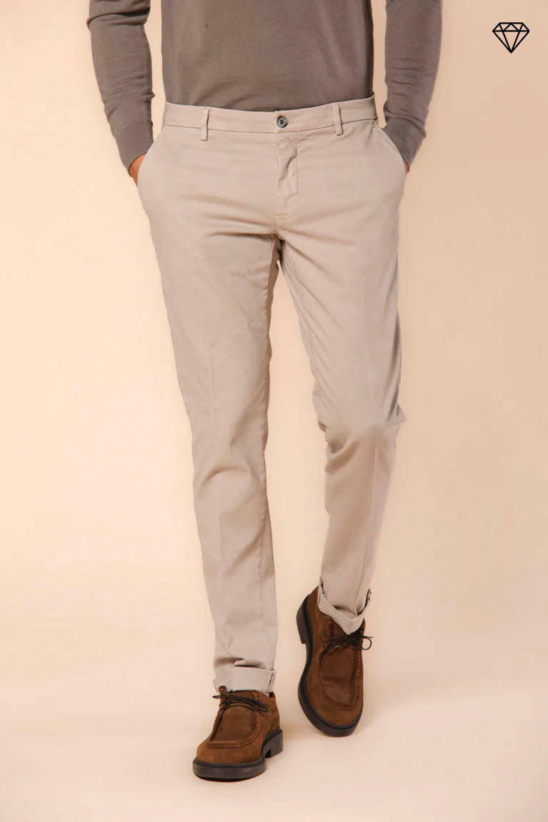 Milano Herren Chino Hose aus Gabardine Stretch extra slim Fit  ①