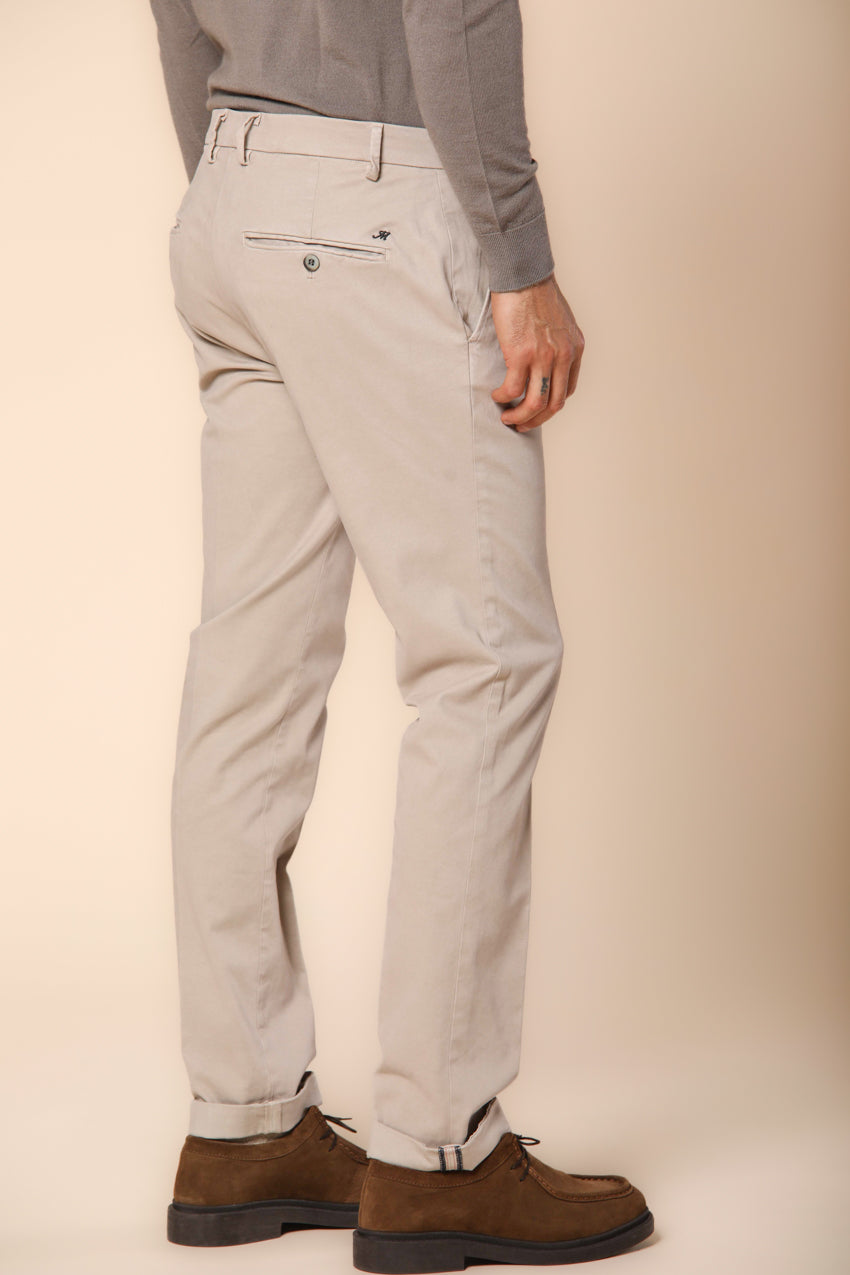 Milano pantalón chino hombre en gabardina stretch ajuste extra slim