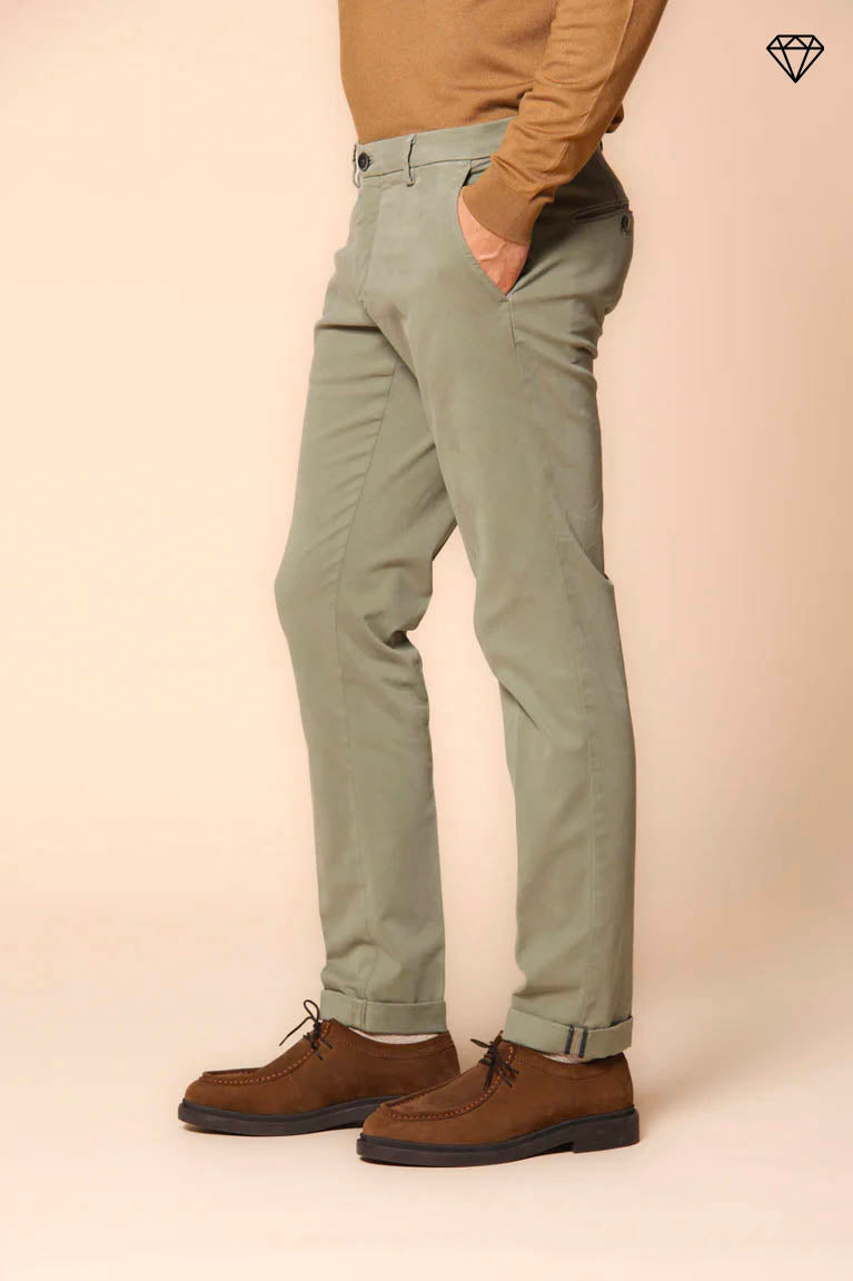 Milano men's chino pants in gabardine stretch extra slim fit ①