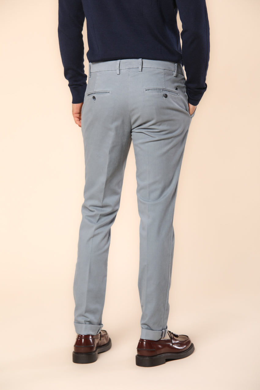 Milano pantalón chino hombre en gabardina stretch ajuste extra slim