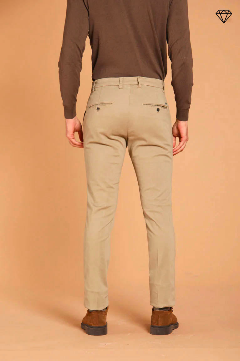 Milano men's  chino pants in gabardine stretch extra slim fit ①