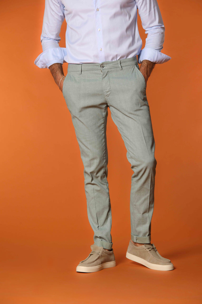 Milano pantalon chino homme en chevron coupe Extra Slim