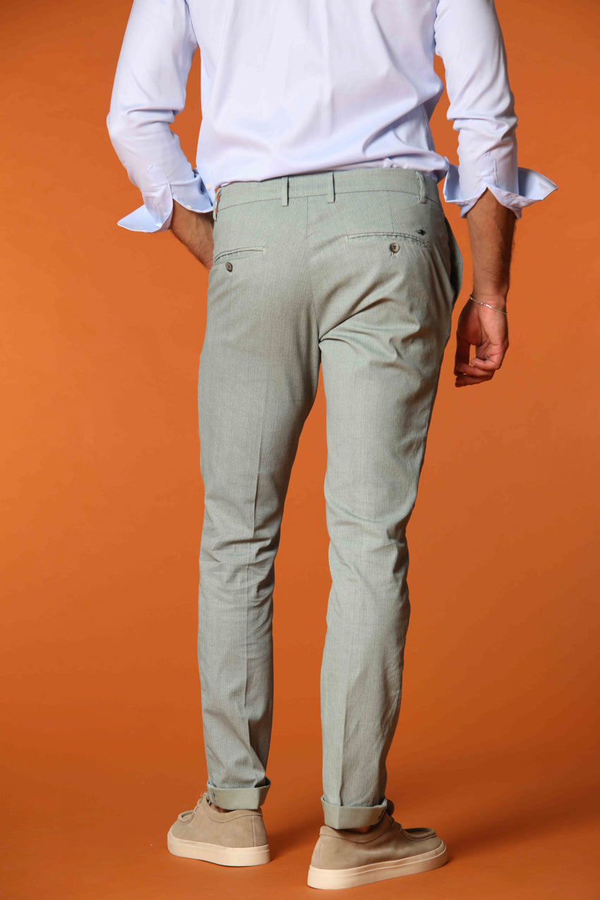 Milano pantalon chino homme en chevron coupe Extra Slim