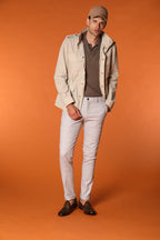 Milano pantalon chino homme avec motif Prince de Galles et fil marron foncé Extra Slim fit