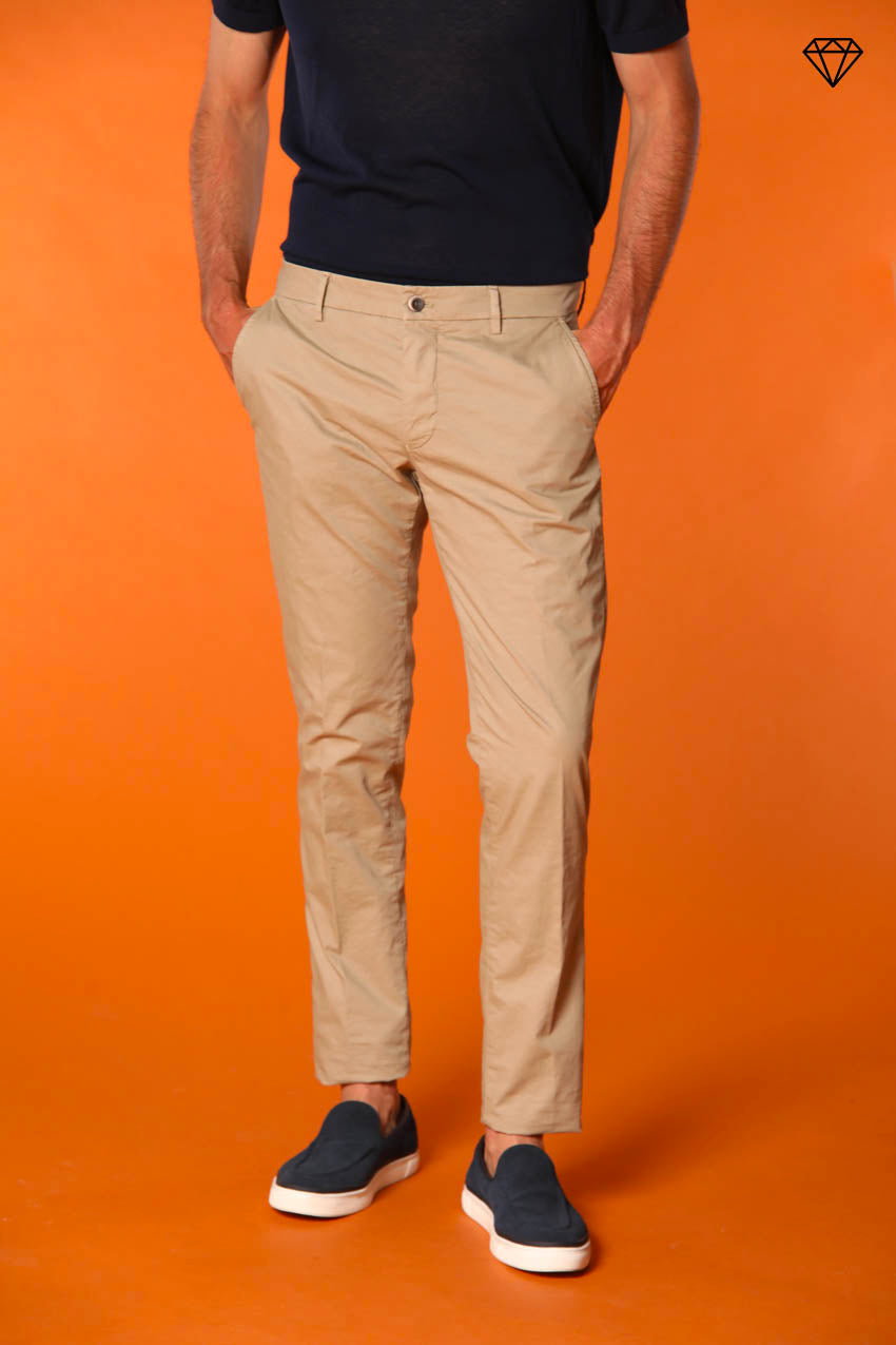 Milano men's chino pants in pima cotton extra slim fit ①