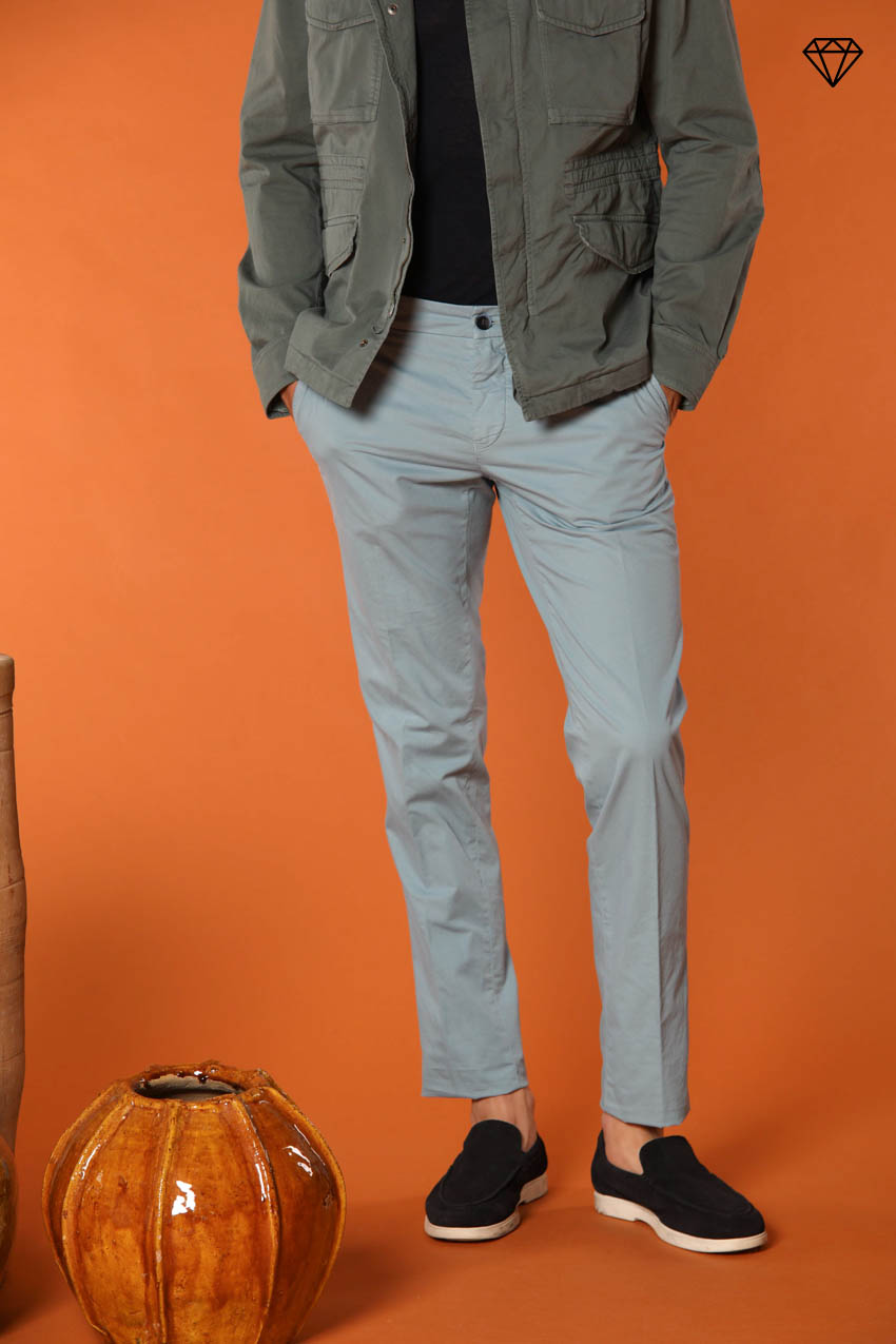 Milano Pantalon chino homme en Coton Pima Extra slim fit ①