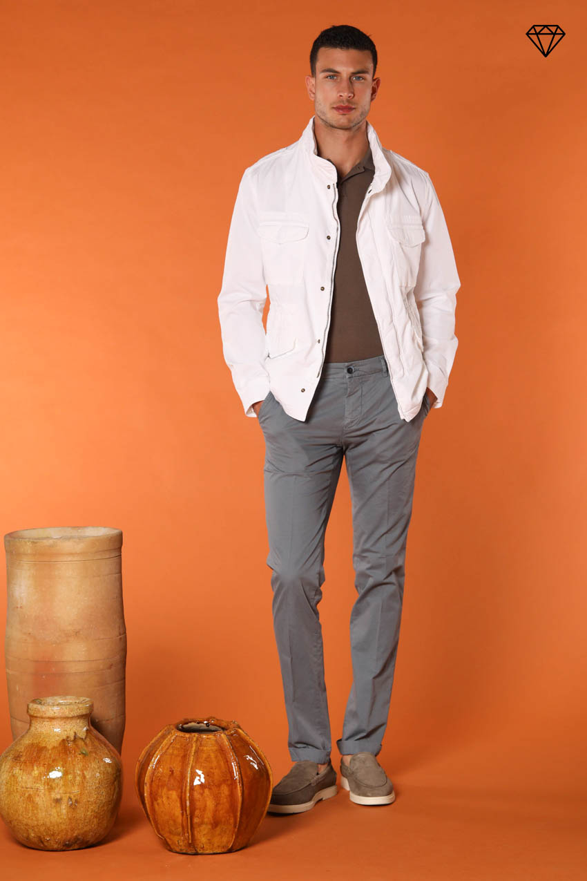 Milano Pantalon chino homme en Coton Pima Extra slim fit ①