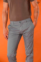 Milano Pantalon chino homme en Coton Pima Extra slim fit ①