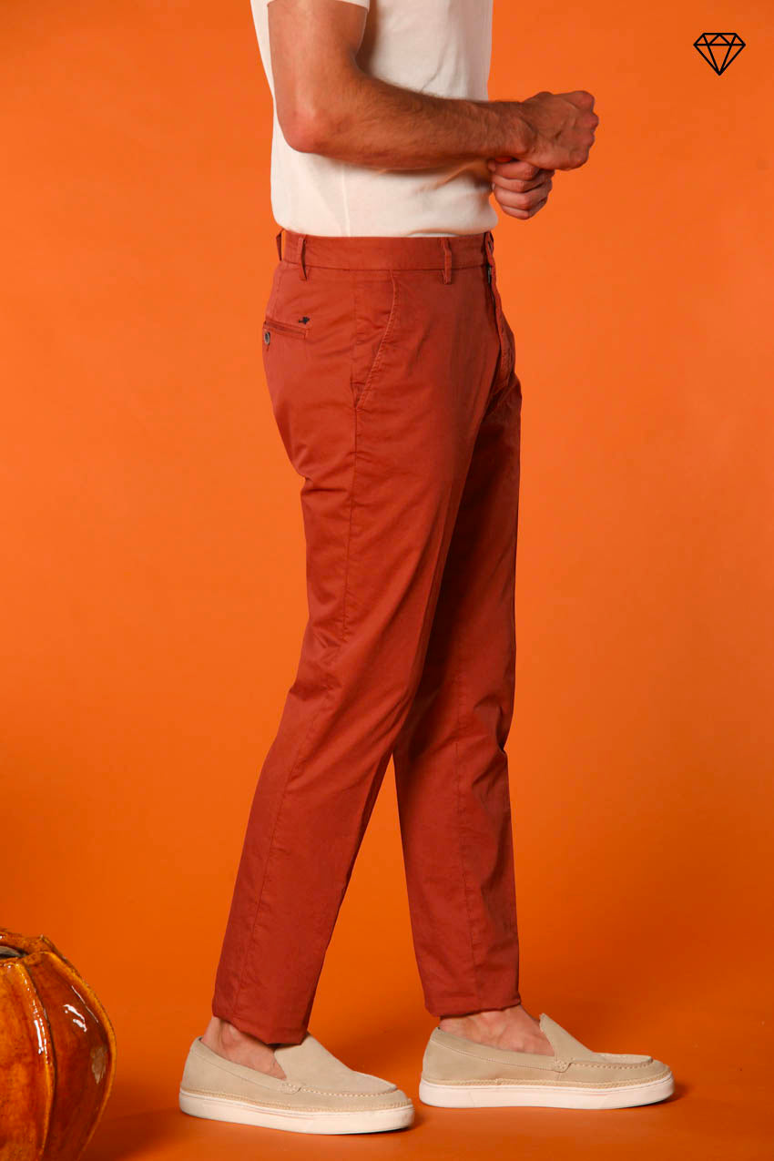 Milano men's chino pants in pima cotton extra slim fit ①