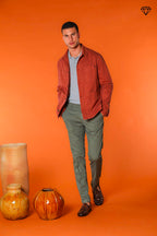 Milano pantalone chino uomo in cotone pima extra slim fit ①