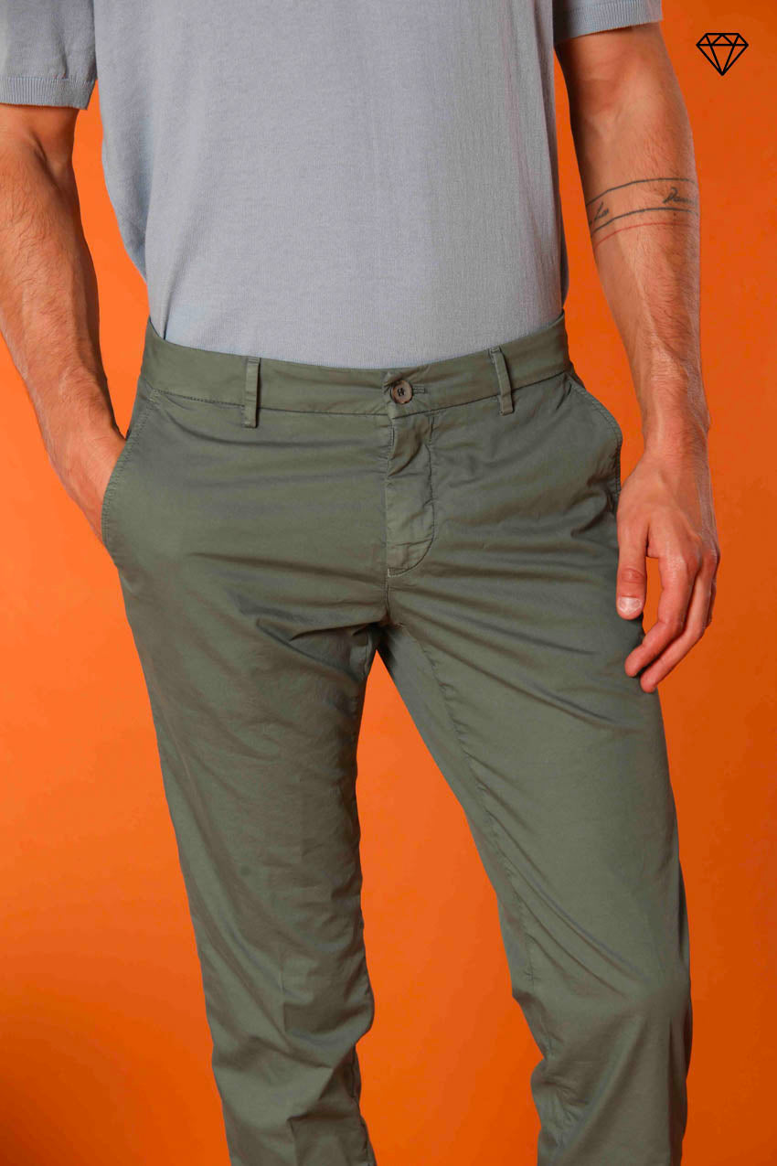 Milano men's chino pants in pima cotton extra slim fit ①