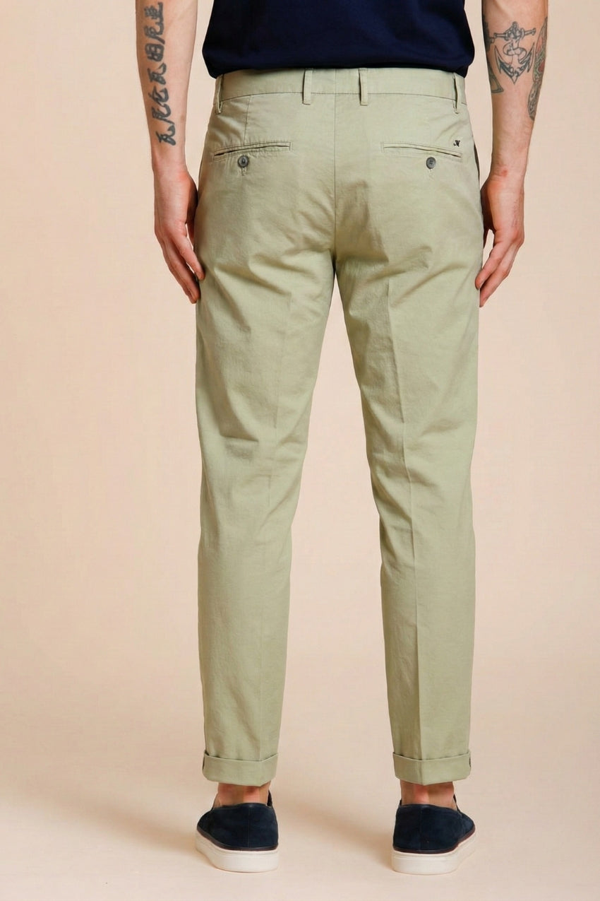 Milano pantalon chino homme en gabardine stretch extra slim fit ①
