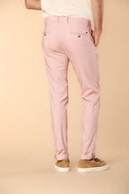 Milano pantalon chino homme en mélange de coton et tencel avec micro-motif Extra Slim fit ①