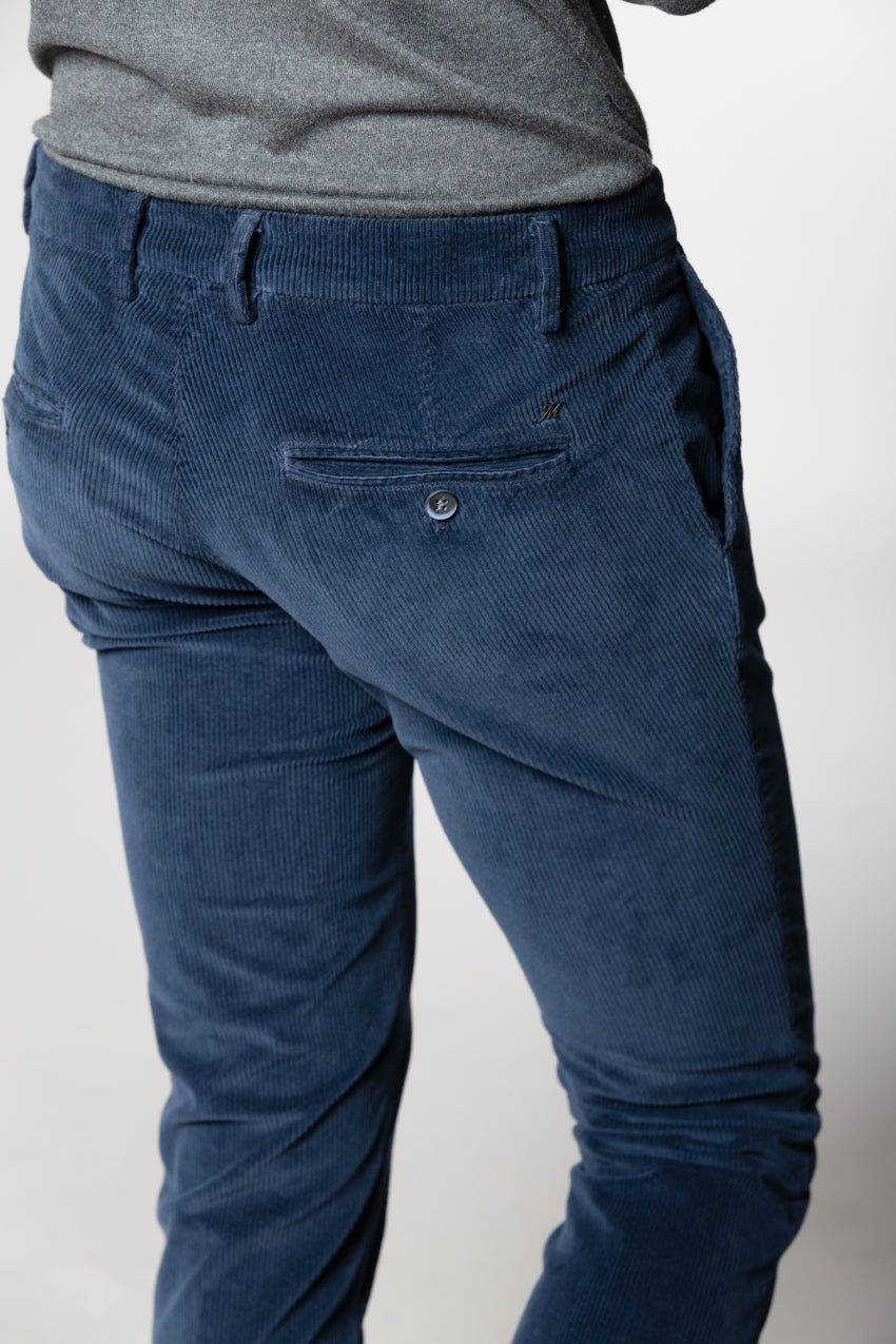Milano pantalon chino homme en velours 500 raies extra slim fit