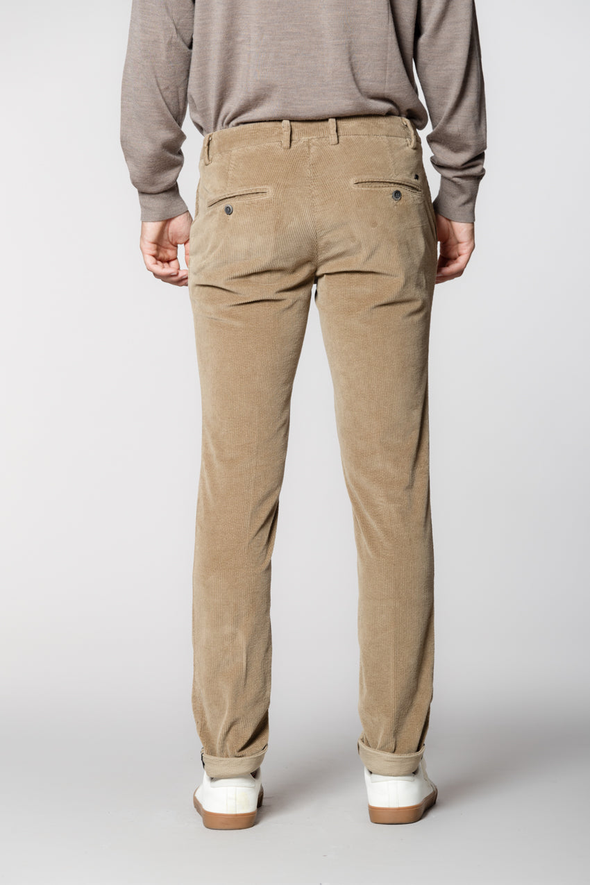 Milano pantalon chino homme en velours 500 raies extra slim fit