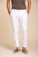 Milano pantalon chino homme en gabardine stretch extra slim fit ①