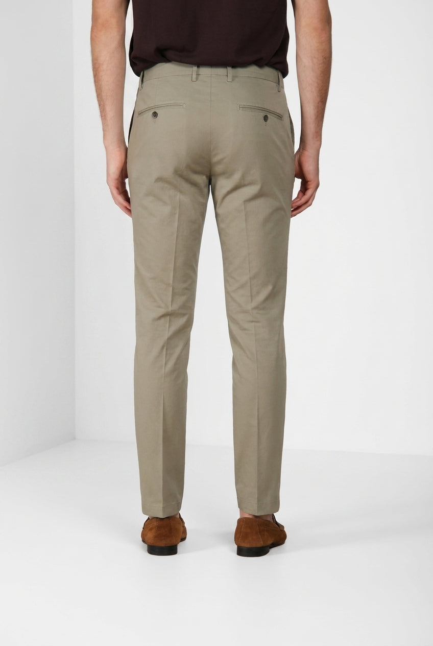 Milano men's chino pants in stretch gabardine extra slim fit ①