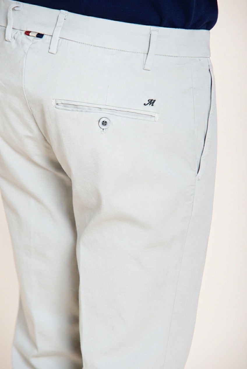 Milano pantalone chino uomo in gabardina stretch extra slim fit ①