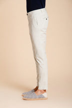 Milano pantalon chino homme en gabardine stretch extra slim fit ①