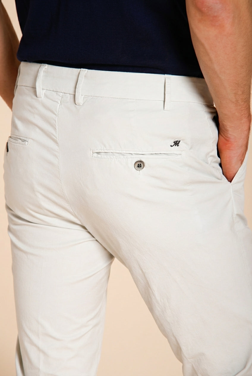 Milano pantalon chino homme en gabardine stretch extra slim fit ①