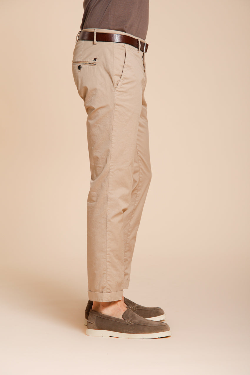 Milano pantalone chino uomo in gabardina stretch extra slim fit ①