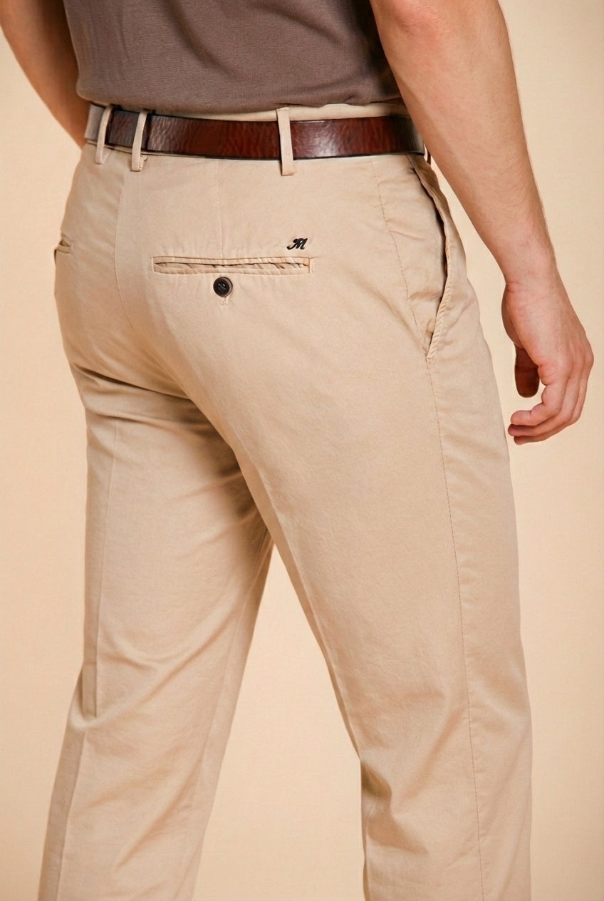 Milano men's chino pants in stretch gabardine extra slim fit ①